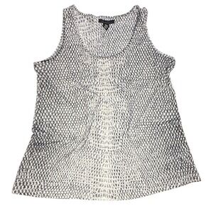 Kenneth Cole New York Sleeveless Tank Top Textured Knit L